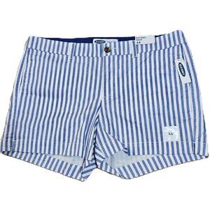 Old Navy Blue/White Striped Everyday Shorts NWT